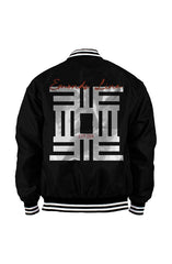 EMONDS LINE Varsity Bomber Jacket Sankofa symbol back print streetwear