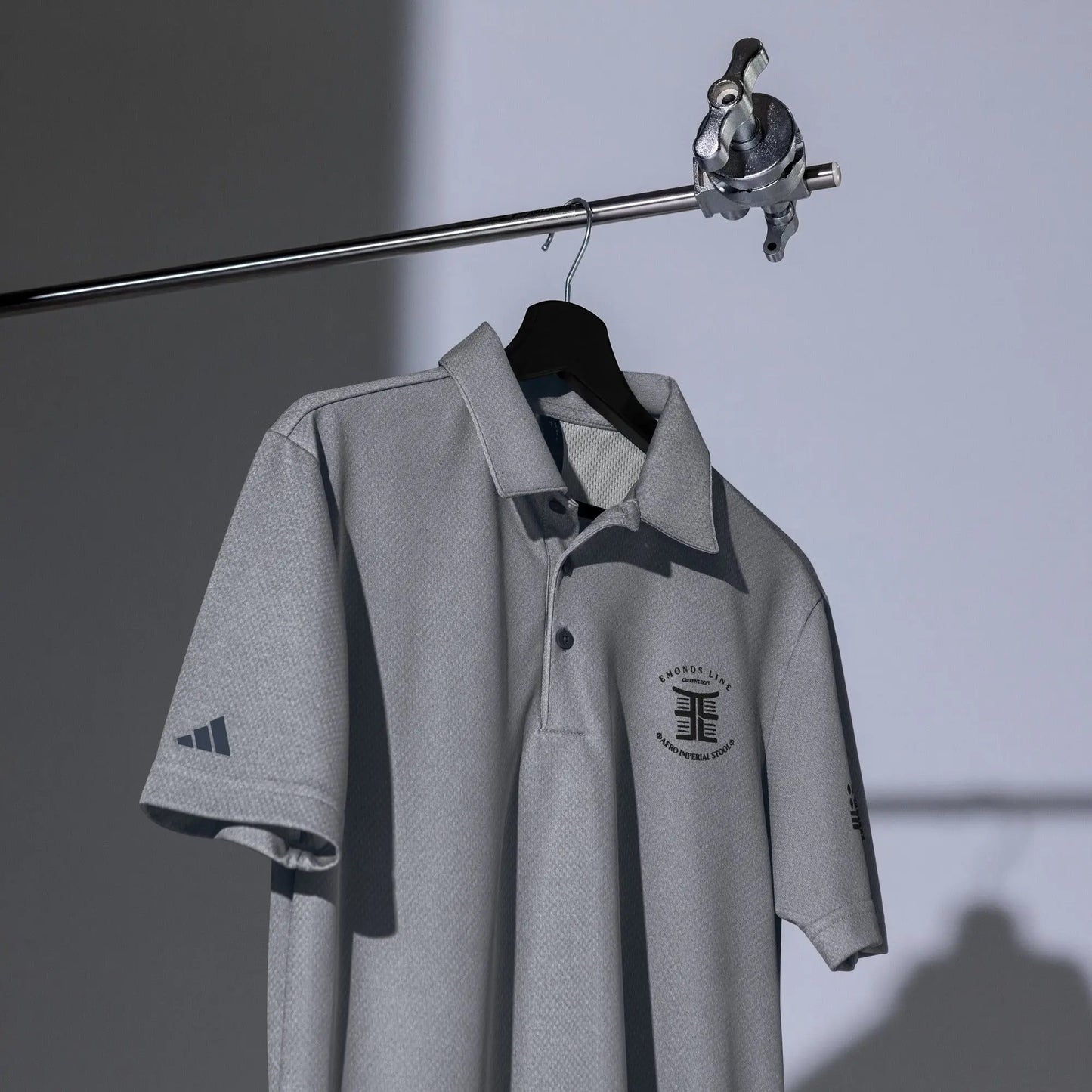 Emonds Line Space Dye Polo Melange — front view