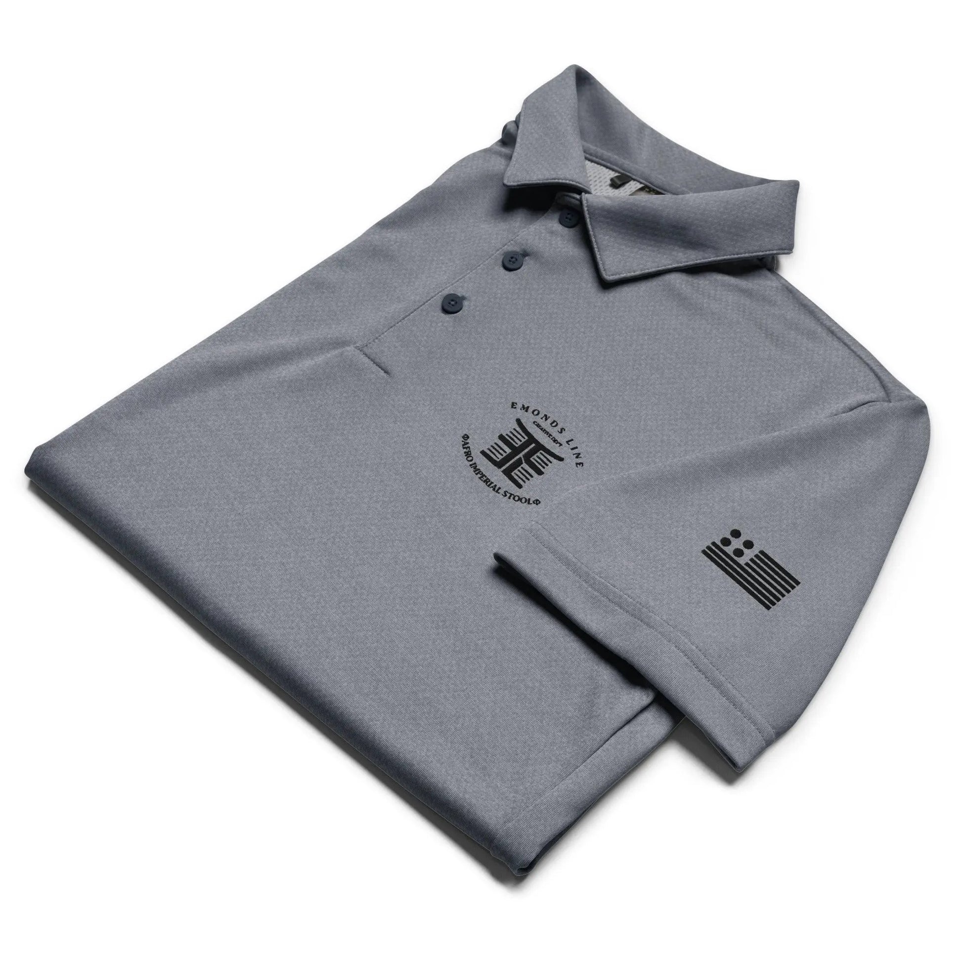 Emonds Line Space Dye Polo — detail view