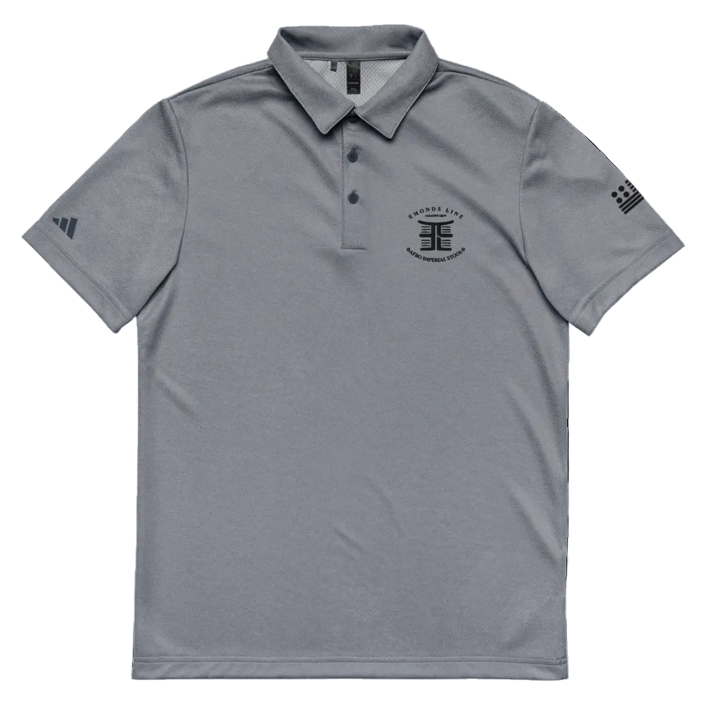 EMONDS LINE SPACE DYE POLO — MELANGE