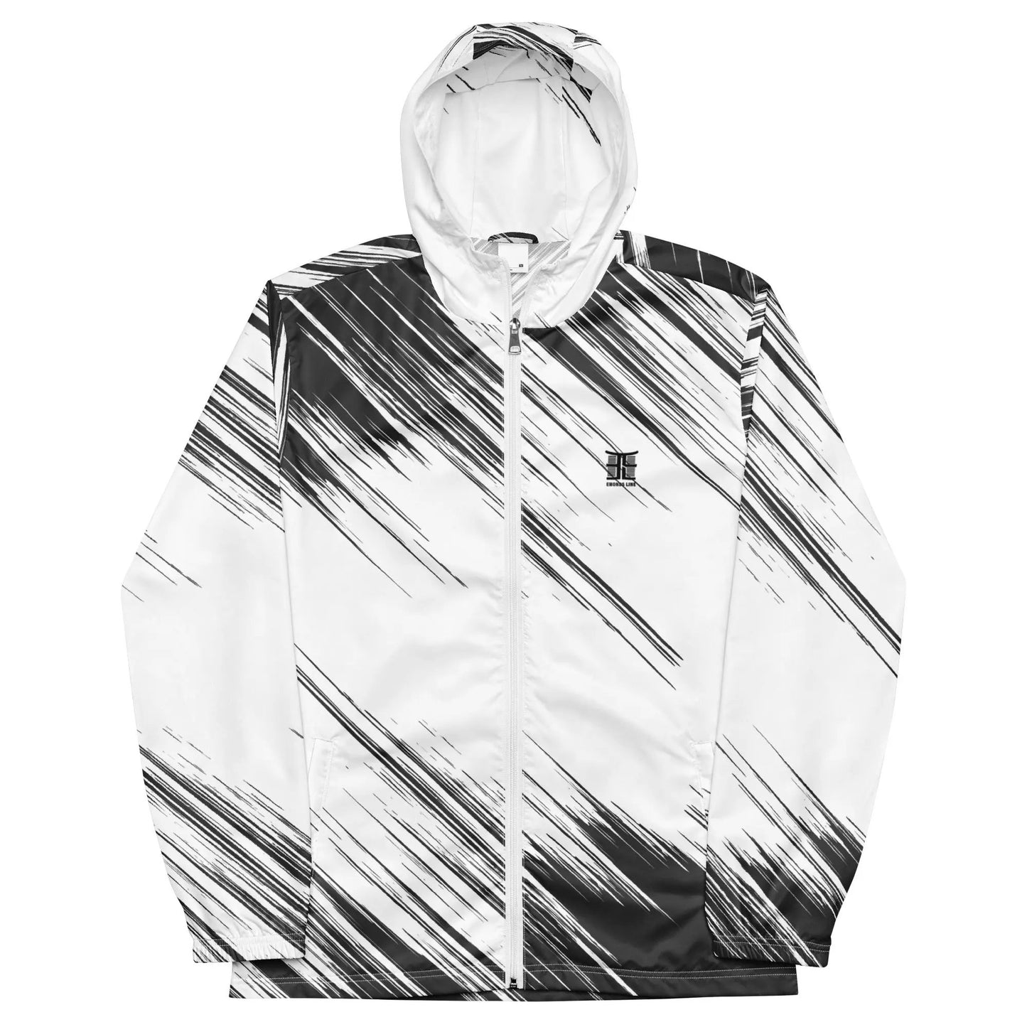 Emonds Line Flash Windbreaker Jacket Men — front view all-over print streetwear windbreaker