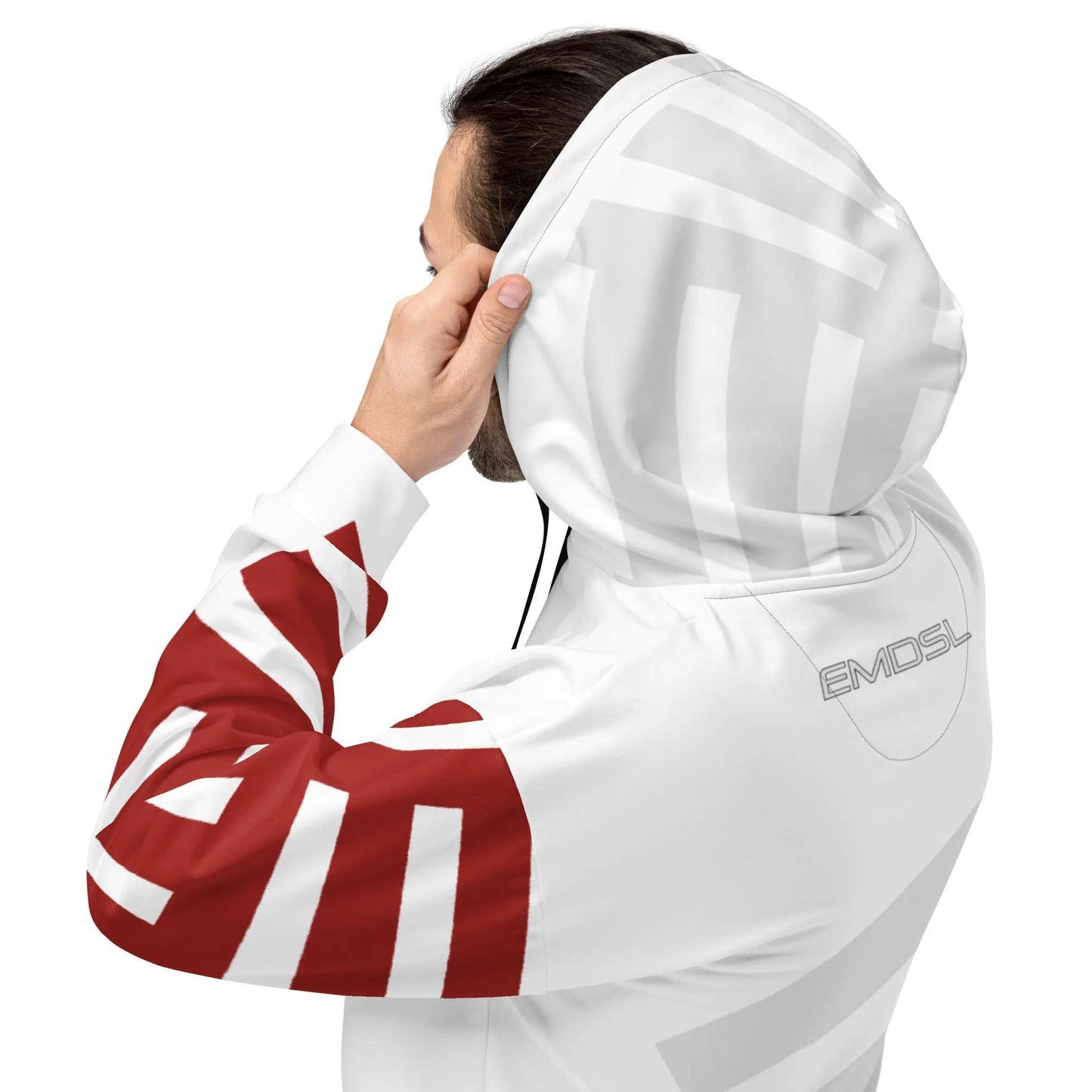 Emonds Line Grey Line Recycled Hoodie — side view