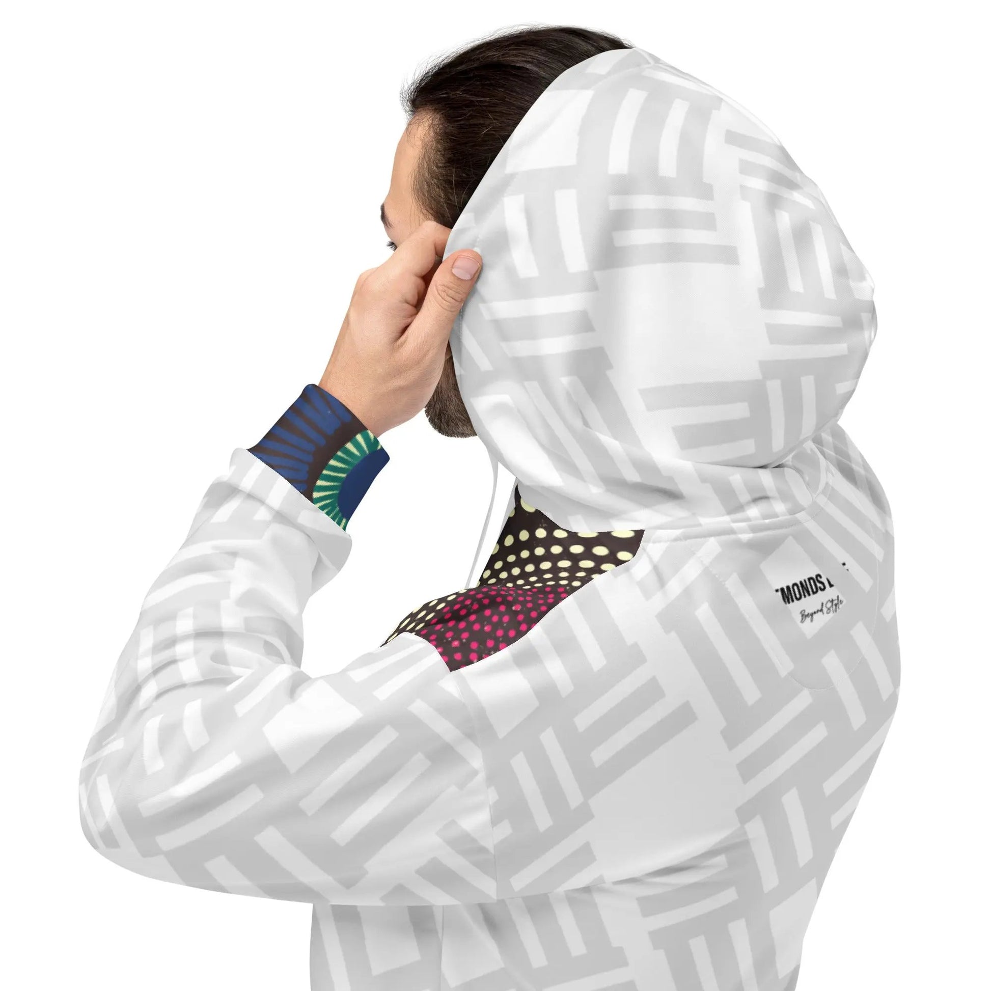 Emonds Line Vanguard Afro Art Hoodie — side view