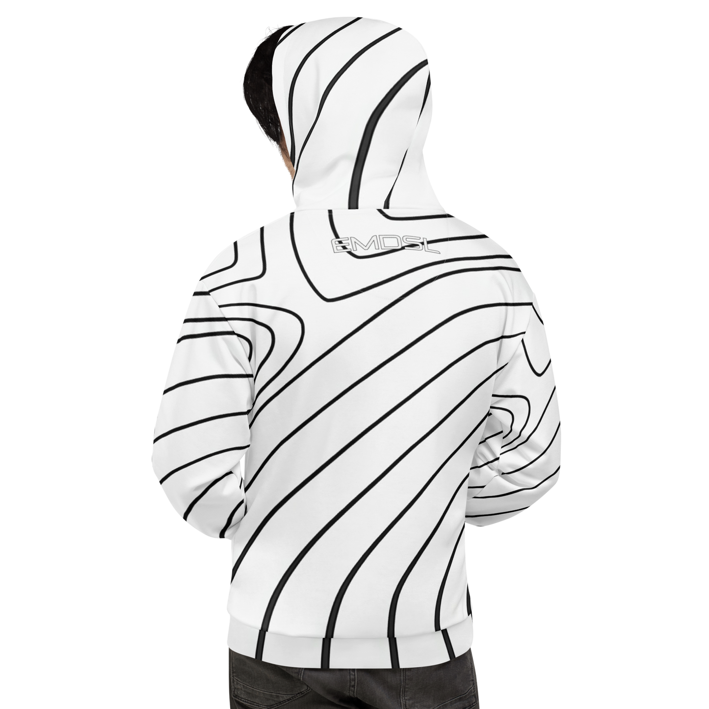 Emonds Line Noir Empire Hoodie Ivory — back view