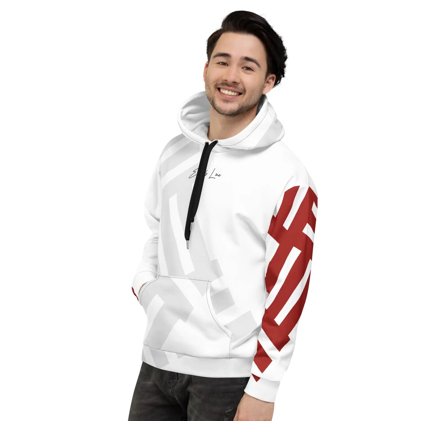 Emonds Line Grey Line Recycled Hoodie — detail view