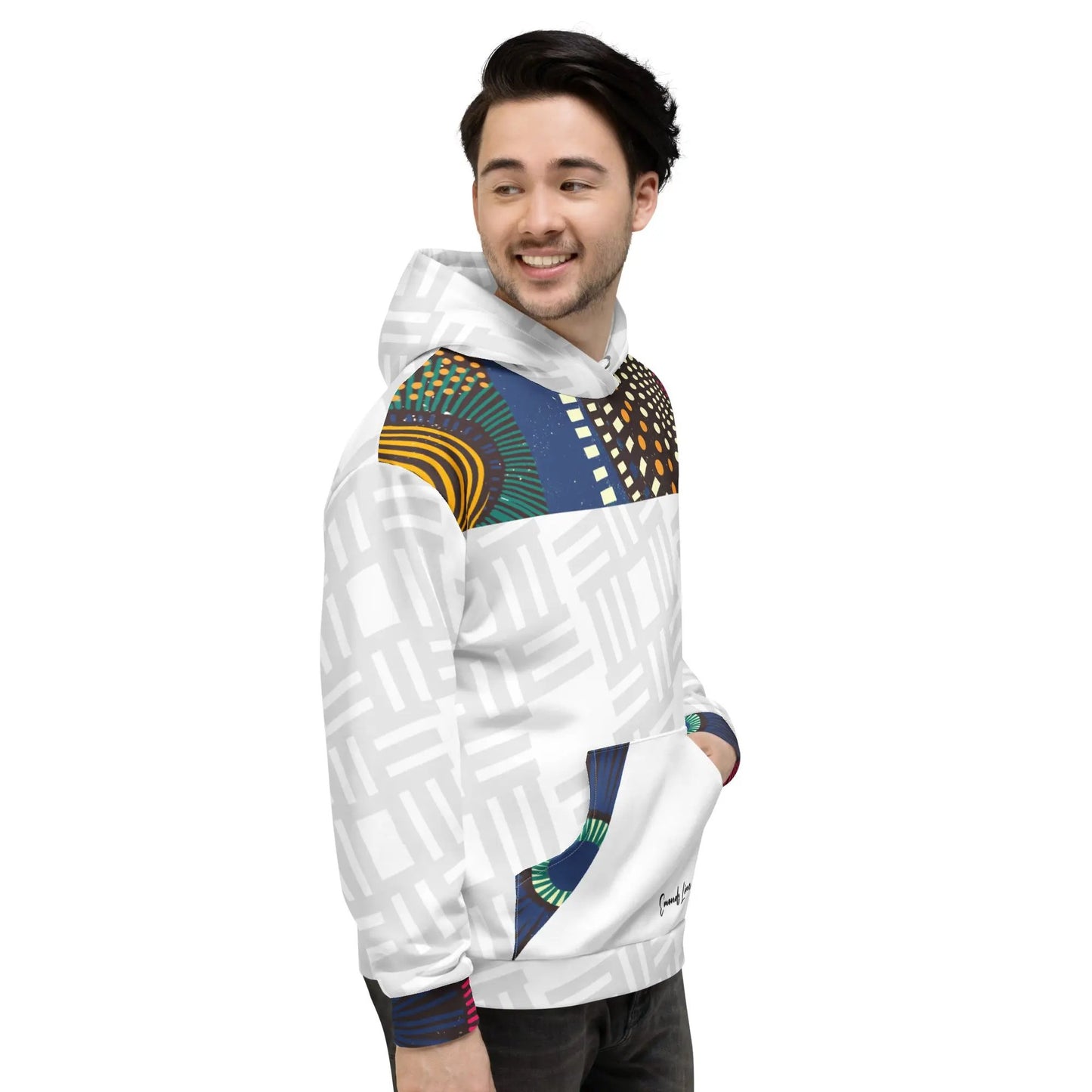 Emonds Line Vanguard Afro Art Hoodie — lifestyle view