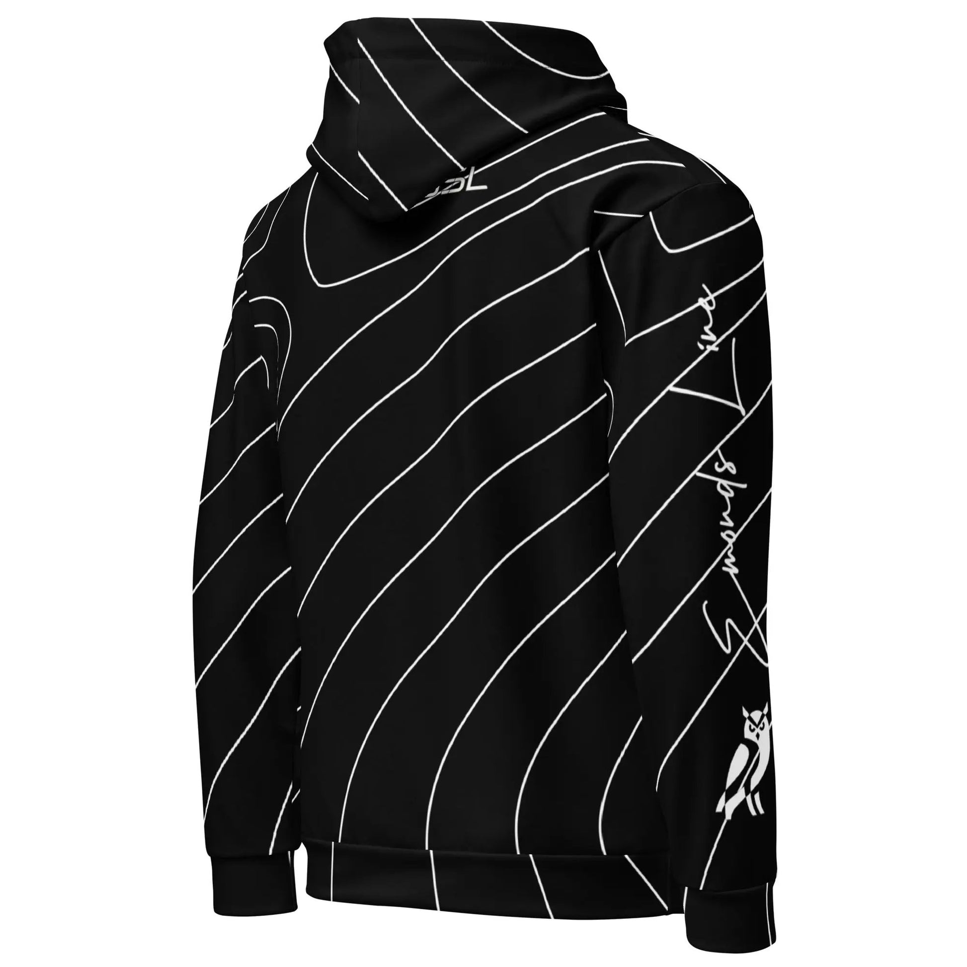 Emonds Line Noir Empire Oversized Hoodie — side view