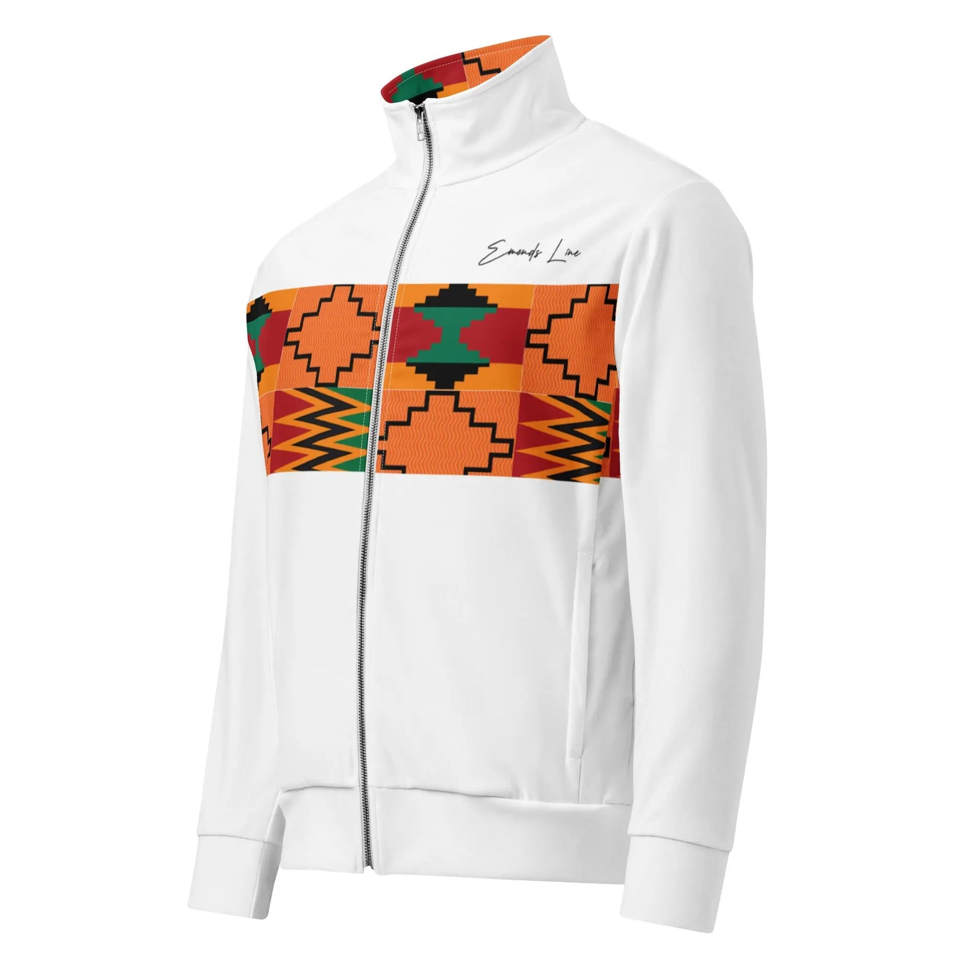 Emonds Line Vanguard Track Jacket Afro Print — front view streetwear track jacket