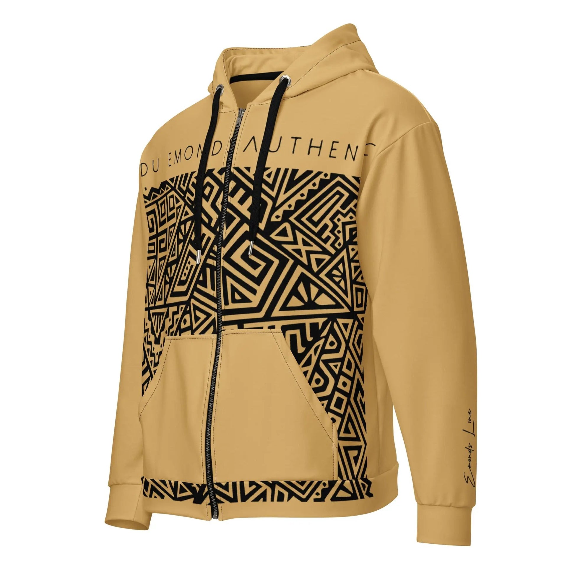 Emonds Line Vanguard Zip Hoodie — front view unisex streetwear zip hoodie