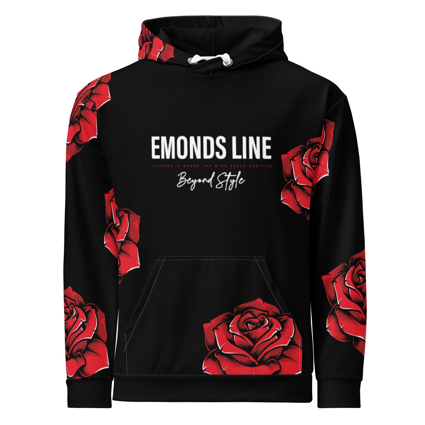 Emonds Line Flo Hoodie Unisex — front view streetwear hoodie