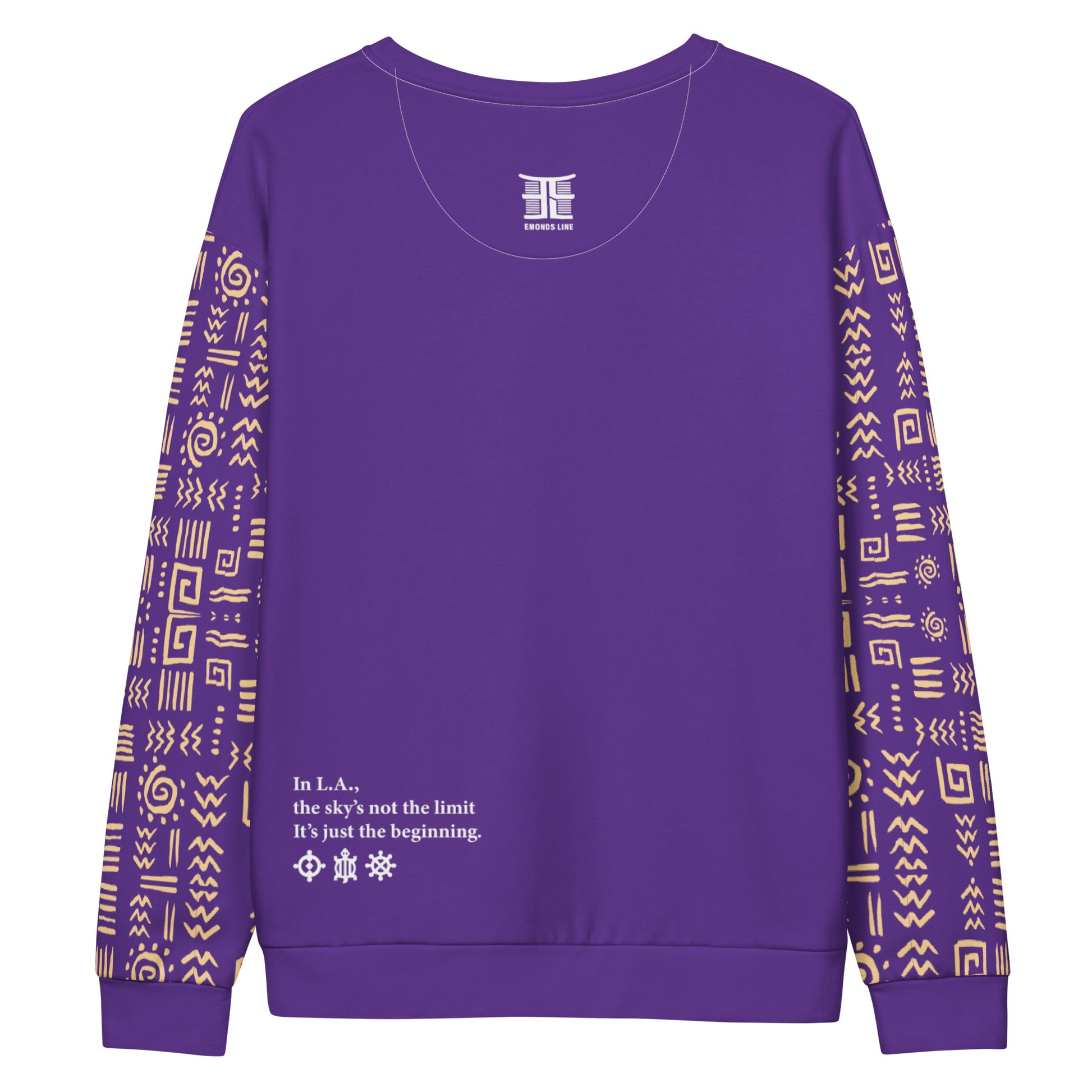 Emonds Line LA Cotton Crew Sweatshirt — back view