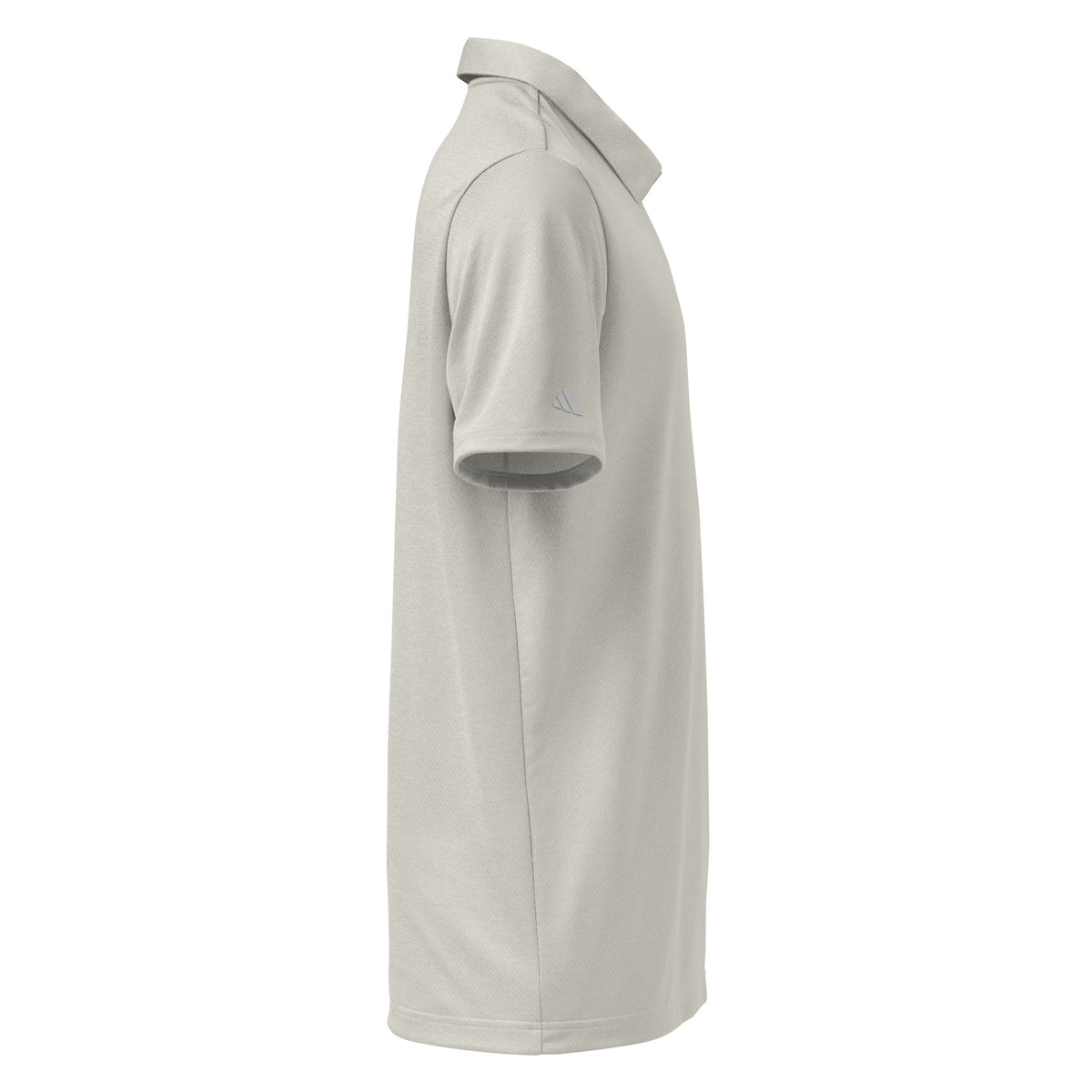EMONDS LINE Space Dye Polo — Light Grey — detail view
