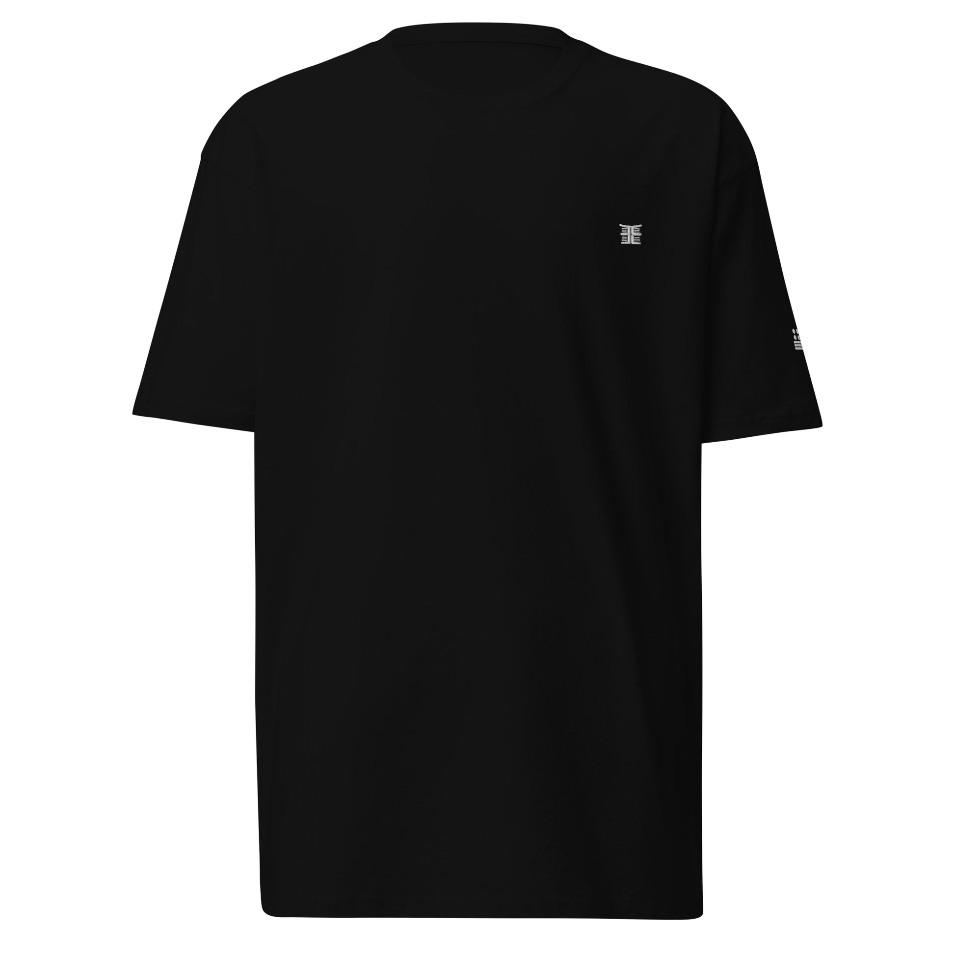 Emonds Line Premium Heavyweight Tee Black — front view streetwear t-shirt