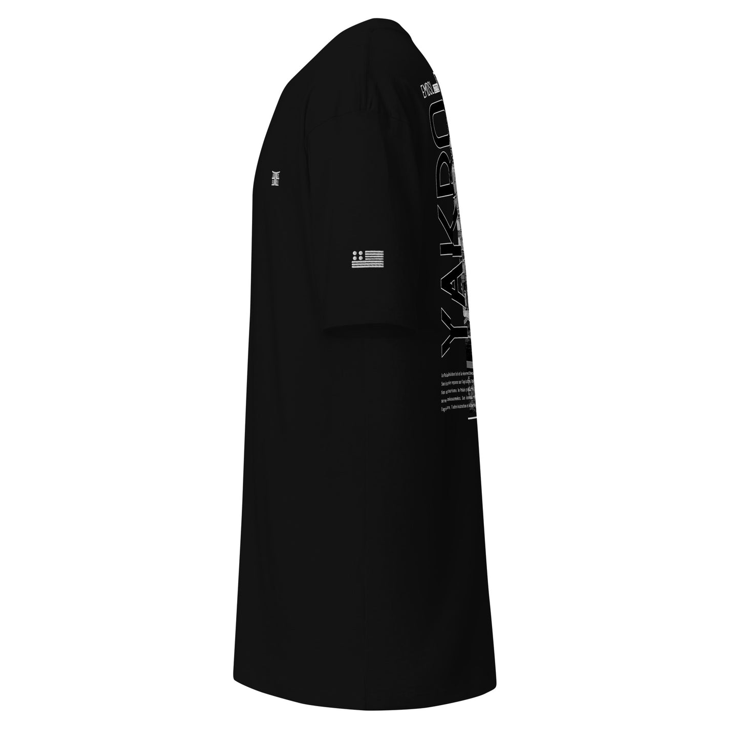 Emonds Line Premium Heavyweight Tee Black — side view