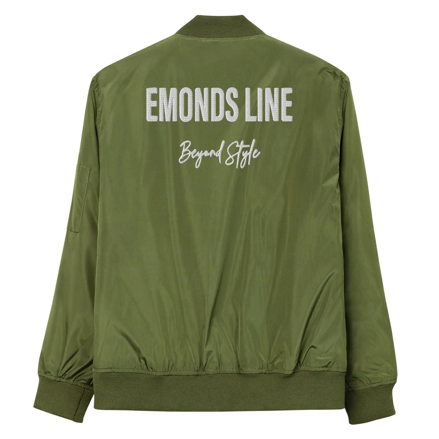 Emonds Line Premium Bomber Jacket Army Green — back view