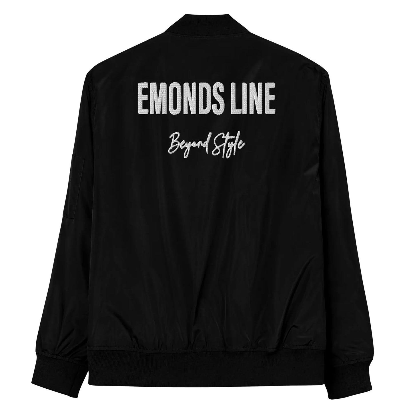 Emonds Line Premium Bomber Jacket Black — back view