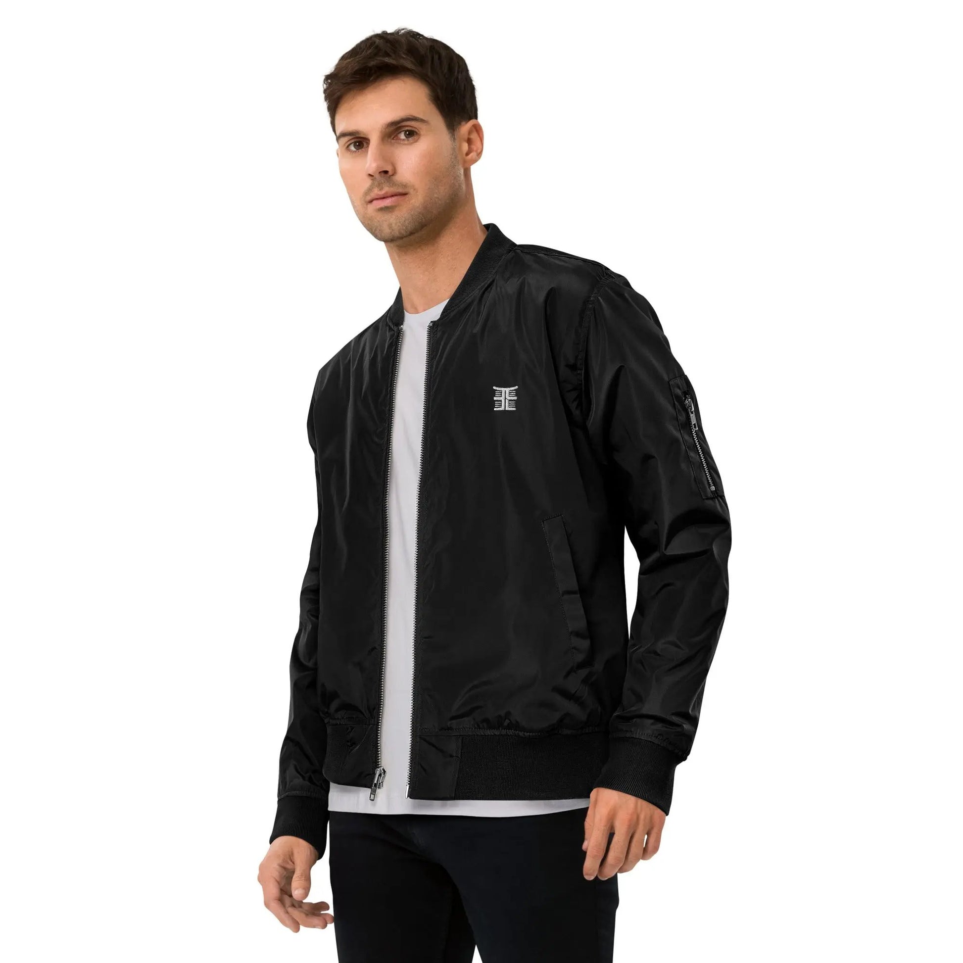 Emonds Line Premium Bomber Jacket Black — left front view