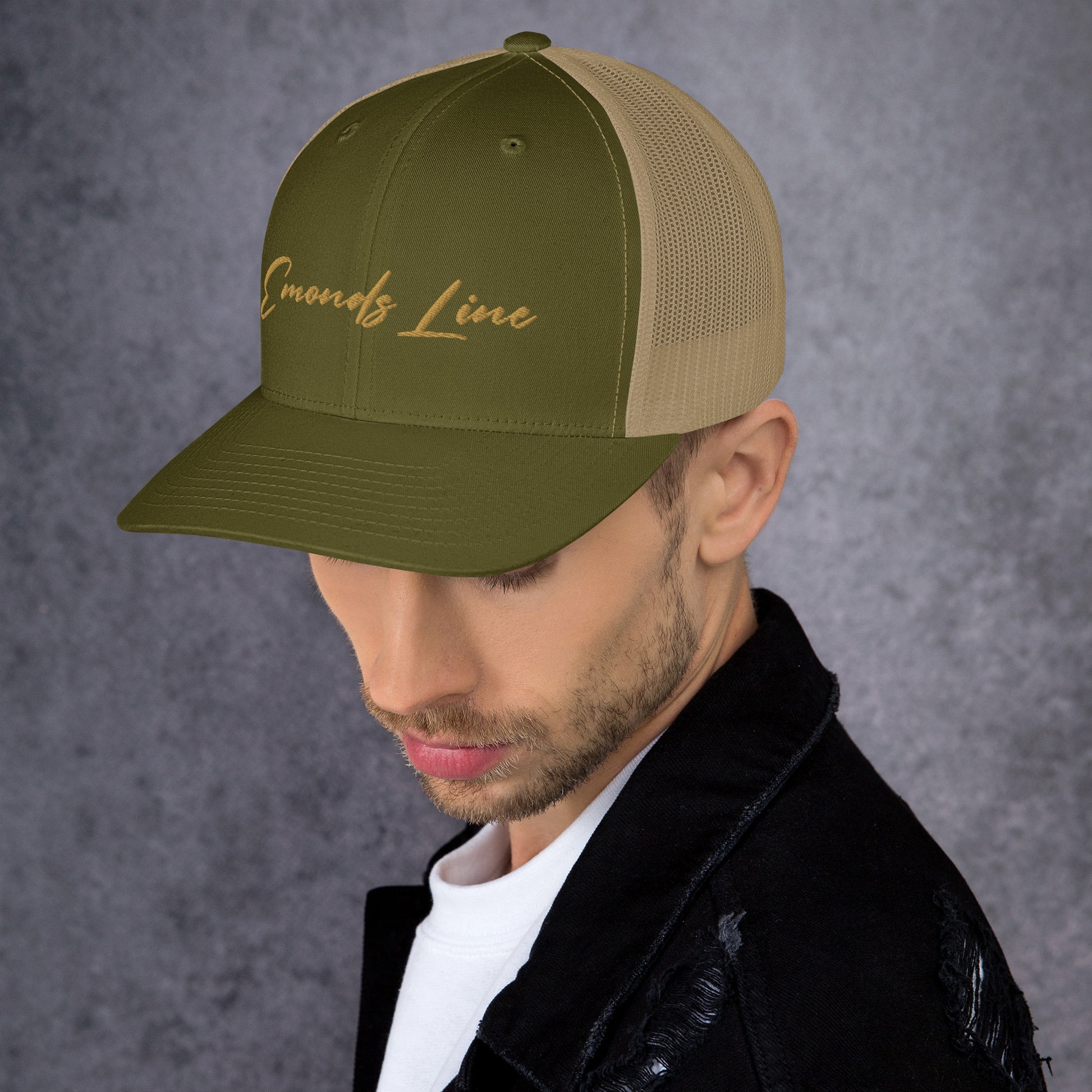 Emonds Line Trucker Cap — left view