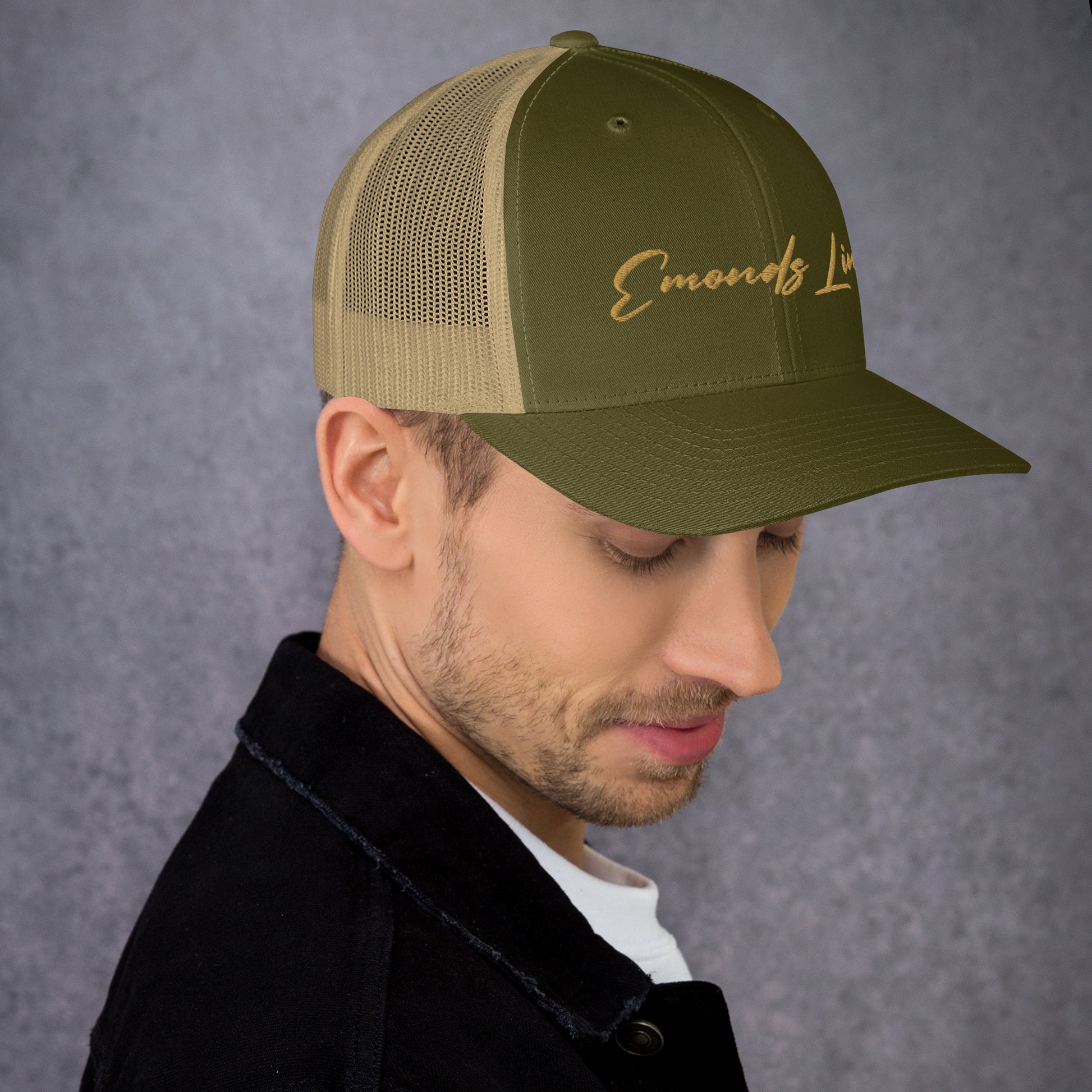 Emonds Line Trucker Cap — right view