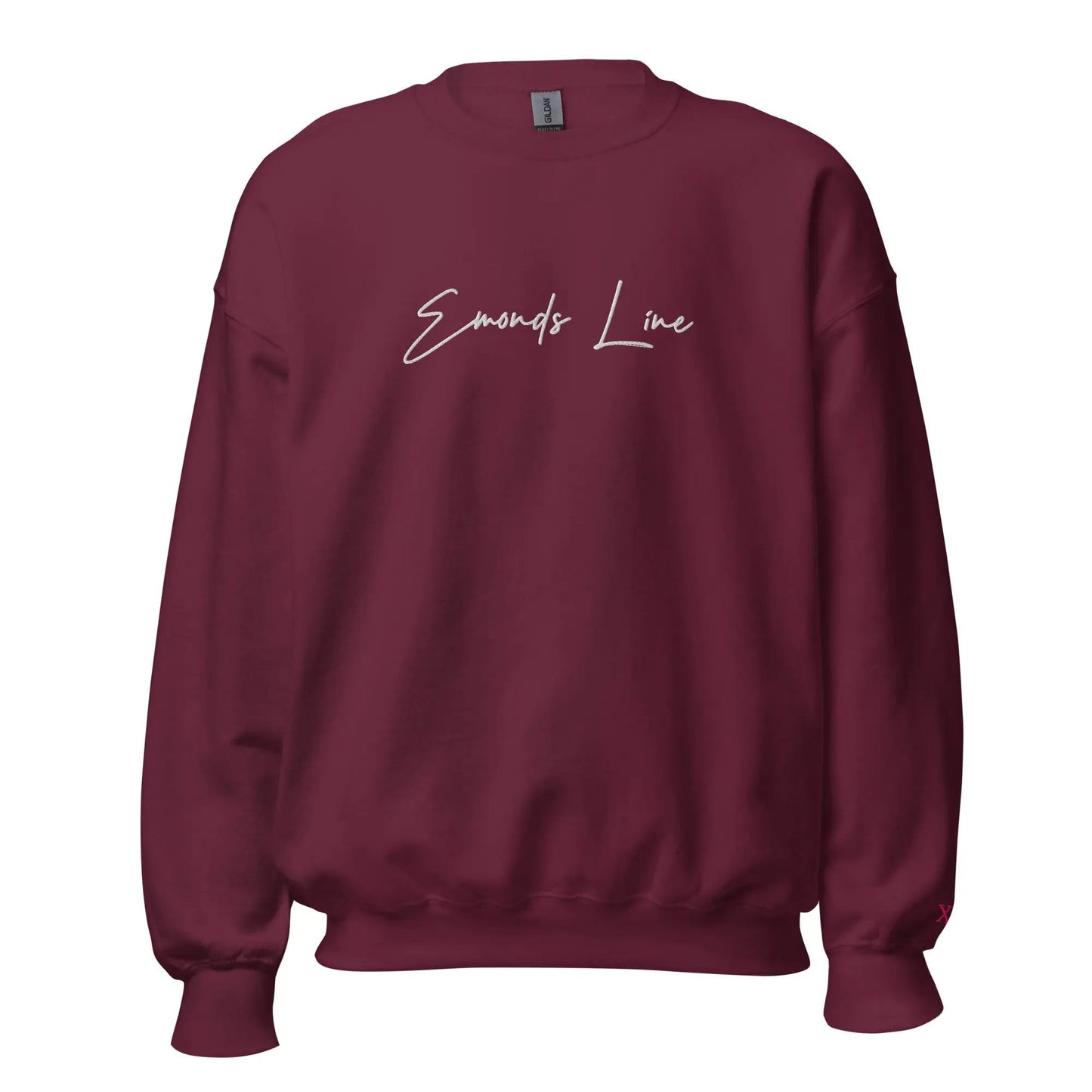 Emonds Line Urban Crewneck Sweatshirt Maroon — front view