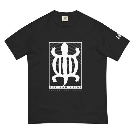 Emonds Line Tribal Classic Tee Black — front view unisex heavyweight streetwear tee