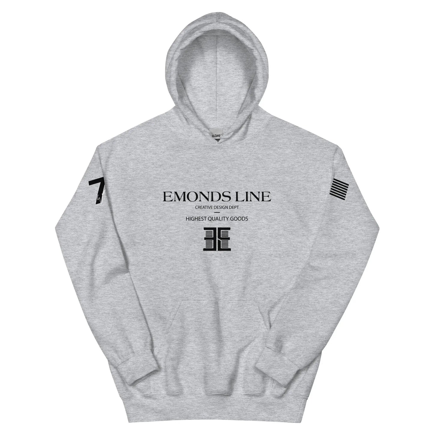 Emonds Line CozyBlend Hoodie Sport Grey — front view