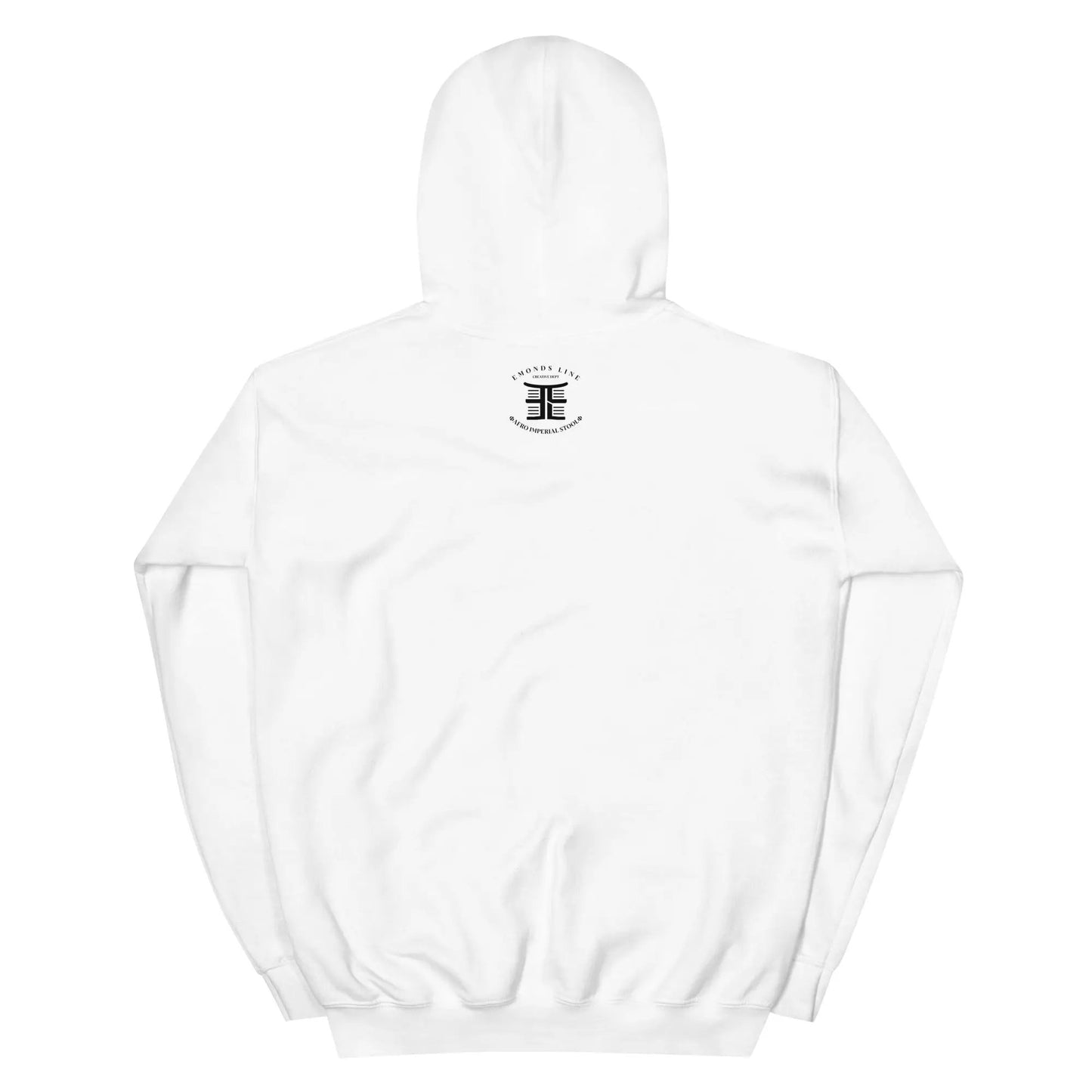 Emonds Line CozyBlend Hoodie White — back view