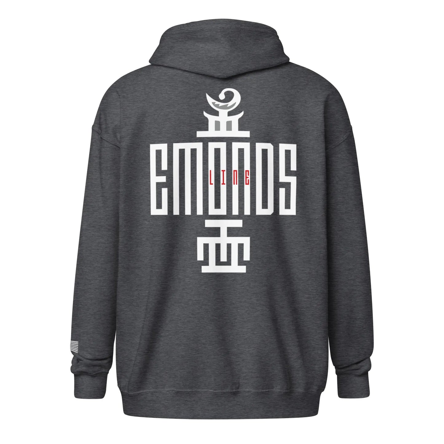 Emonds Line Heavy Blend Zip Hoodie — front view unisex zip-up streetwear hoodie