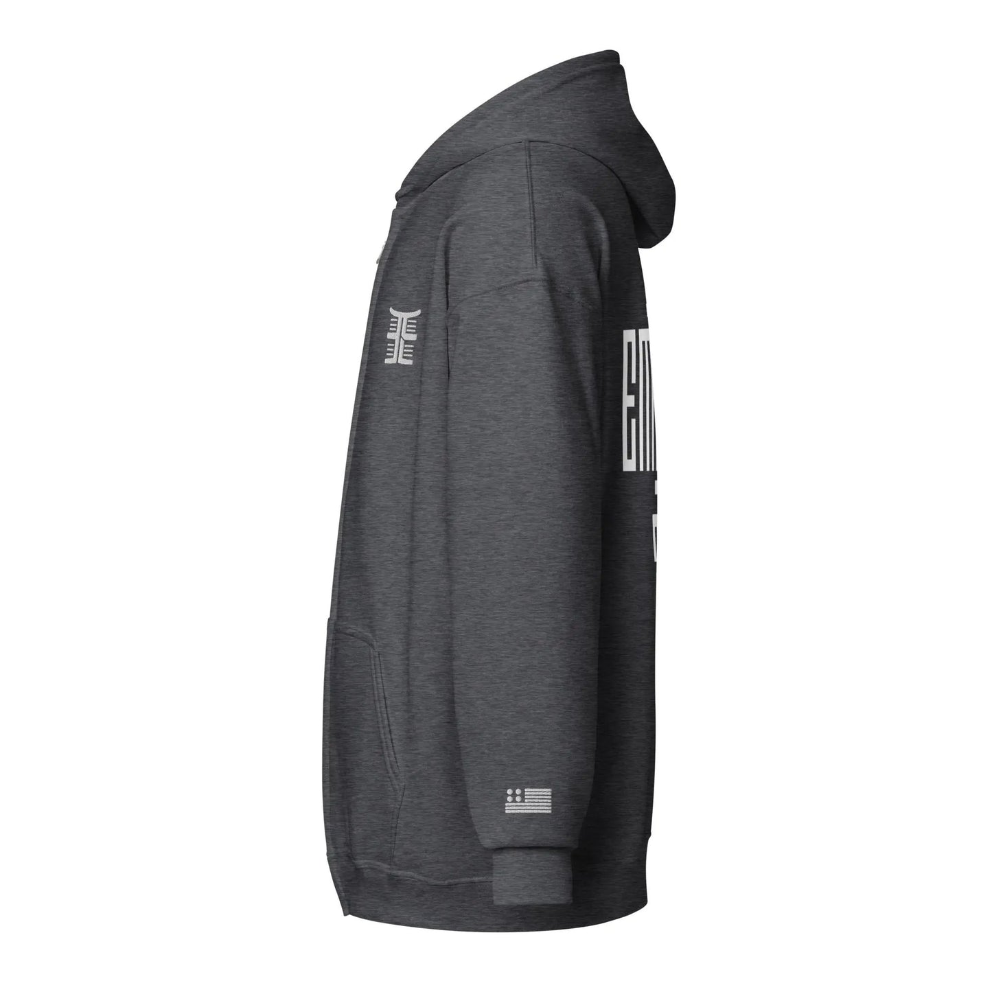 Emonds Line Heavy Blend Zip Hoodie — side view