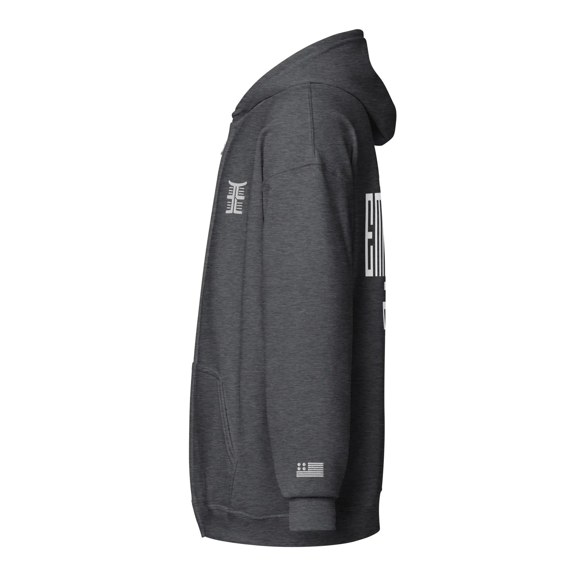Emonds Line Heavy Blend Zip Hoodie — side view