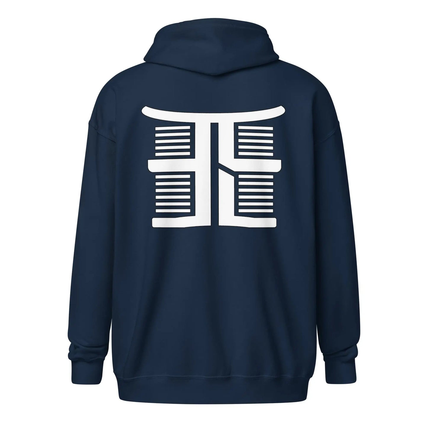 Emonds Line Tribal Zip Hoodie — front view unisex streetwear zip hoodie