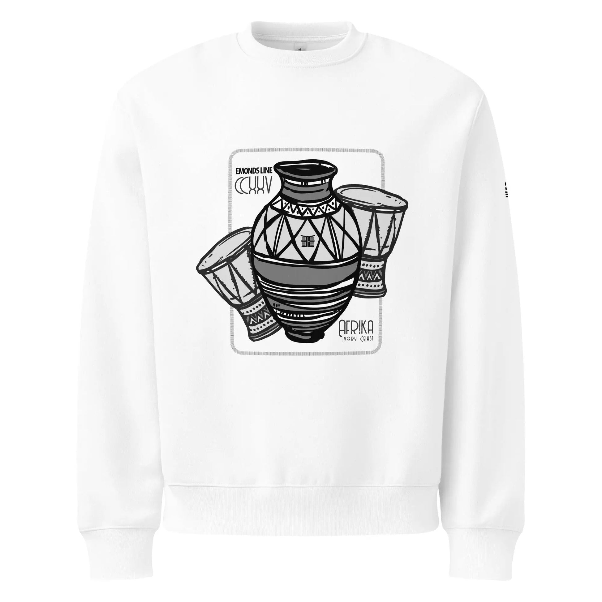 Emonds Line Oversized Sweatshirt White — back view