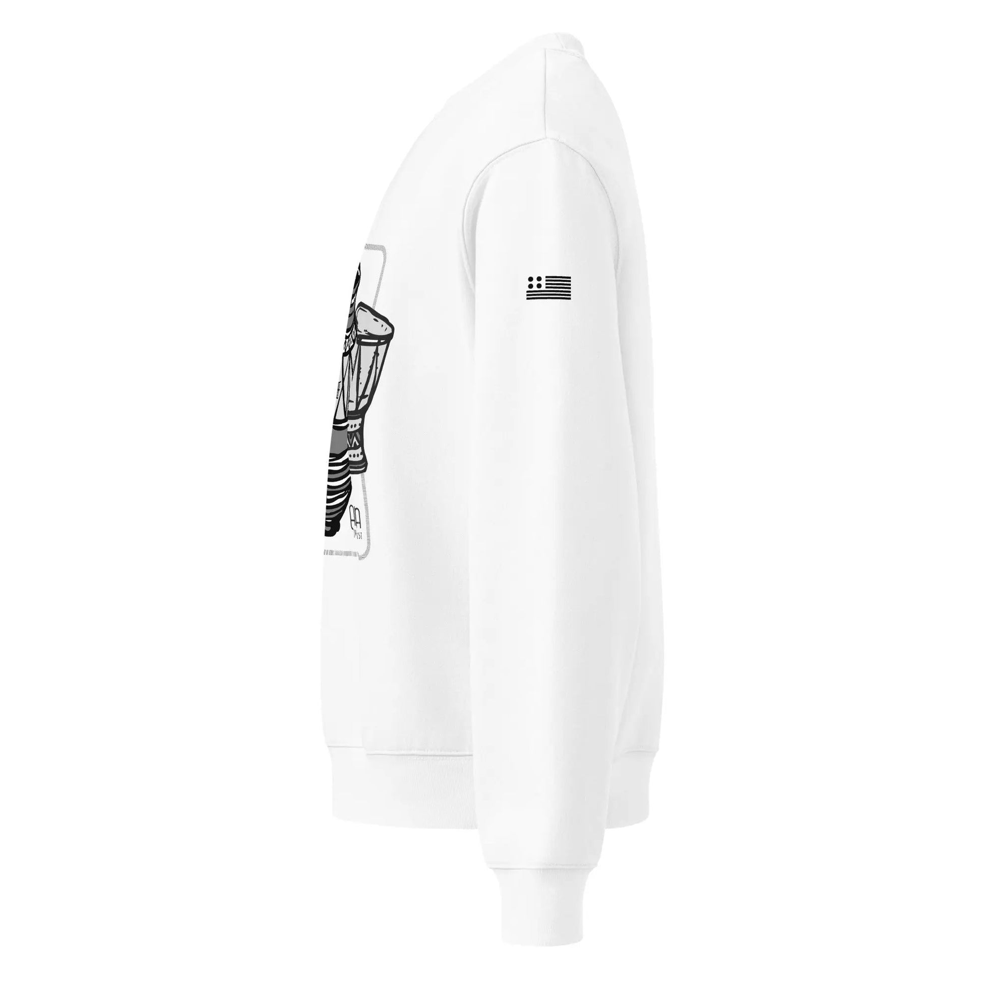 Emonds Line Oversized Sweatshirt White — side view