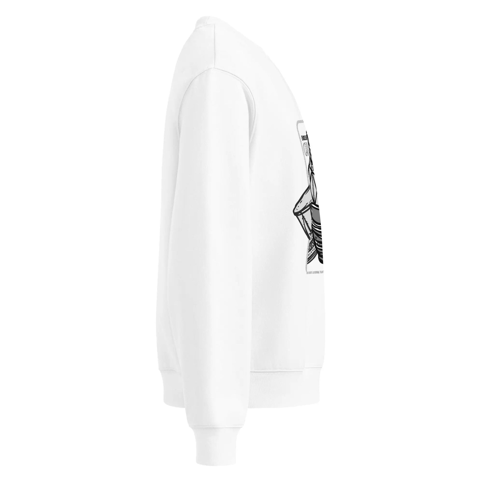 Emonds Line Oversized Sweatshirt White — detail view