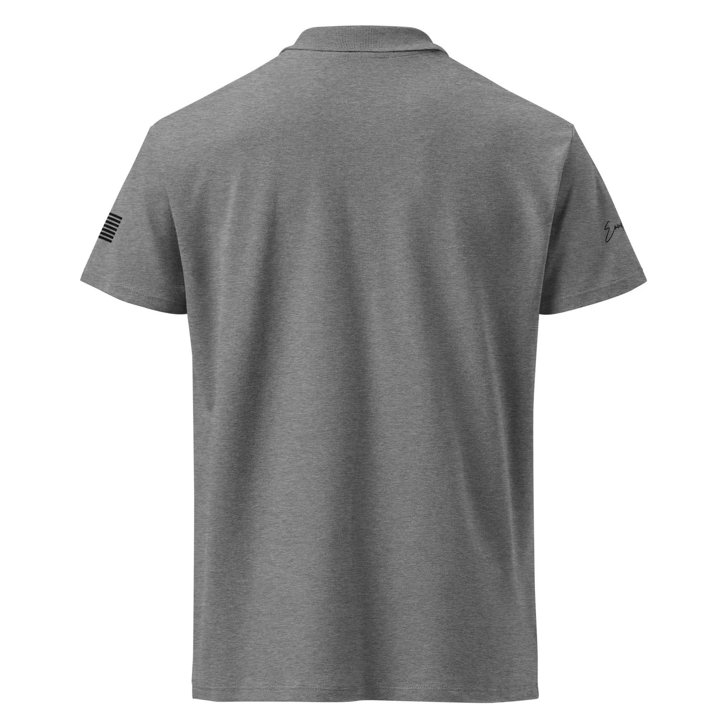 Emonds Line Premium Polo Grey Melange — back view