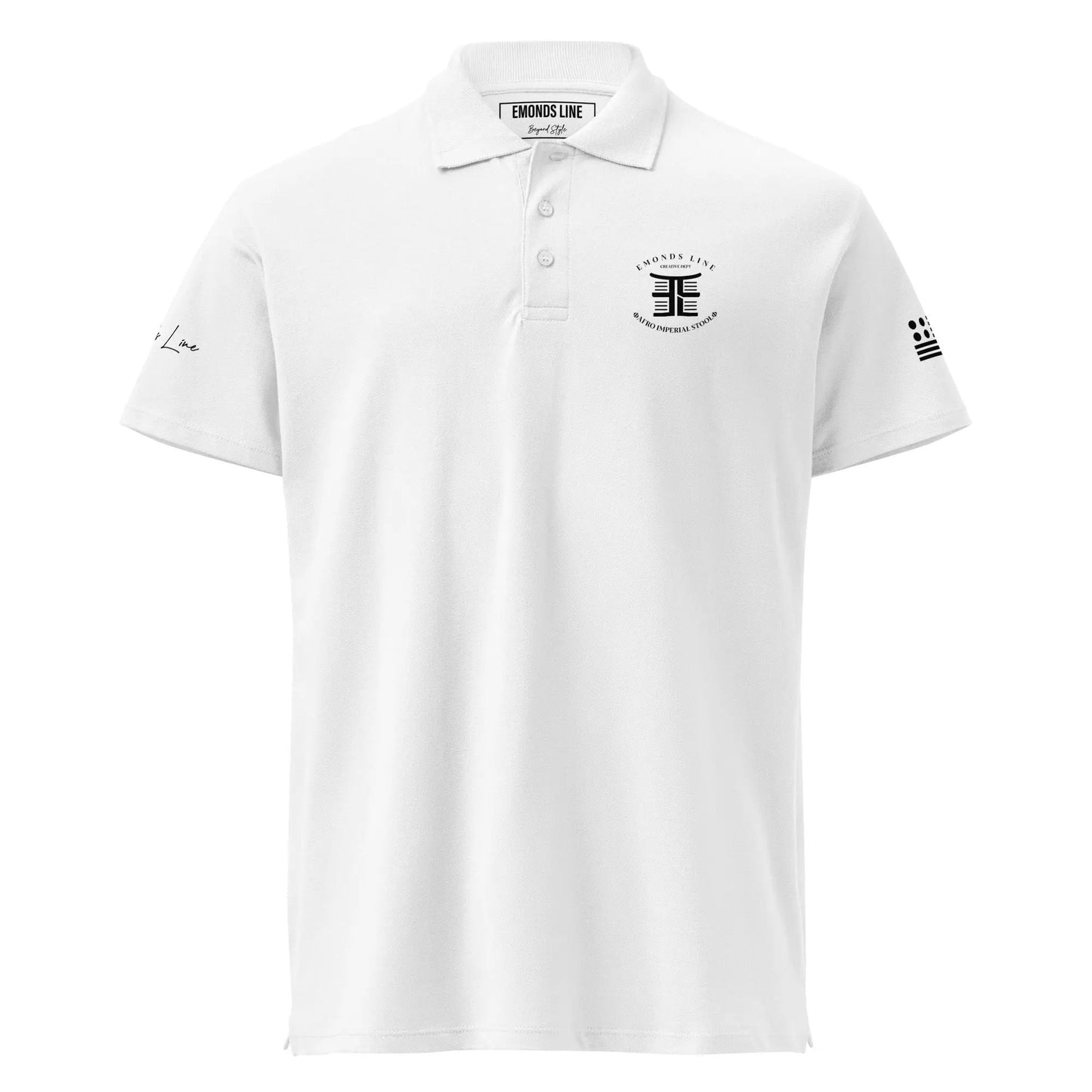 Emonds Line Premium Polo White — front view