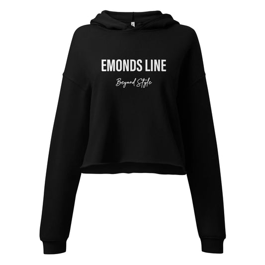Emonds Line Crop Hoodie Women — front view cropped streetwear hoodie